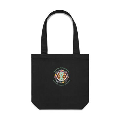 Black Carrie Tote Bag Thumbnail